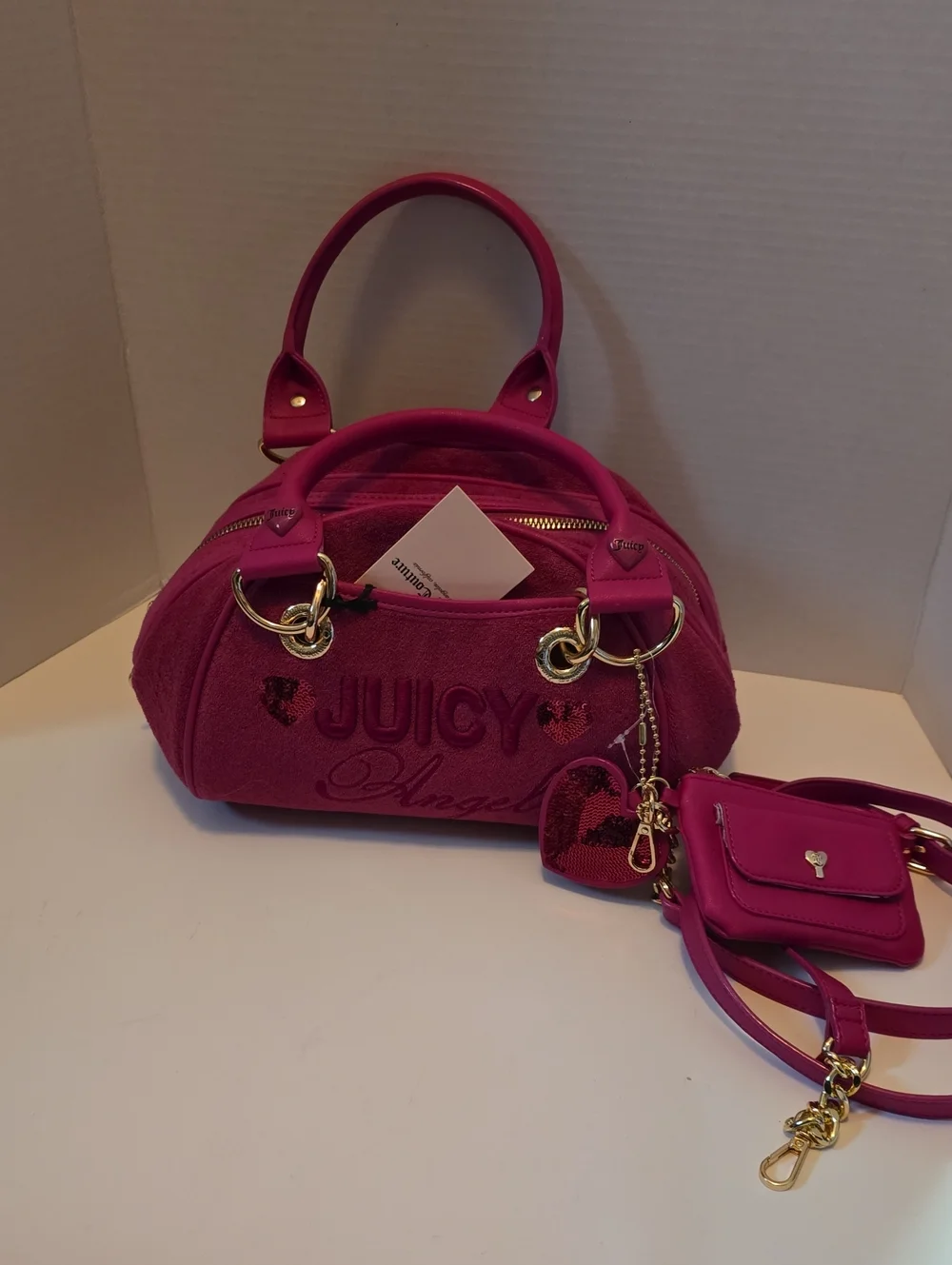 Juicy Couture Raspberry Tart Angel Satchel